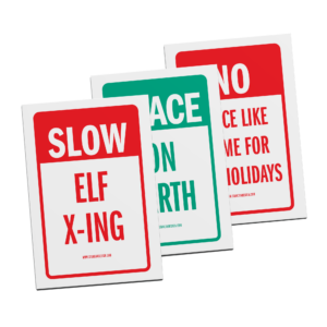 mockup of three holiday cards