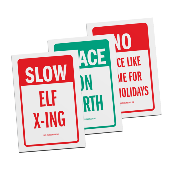 mockup of three holiday cards